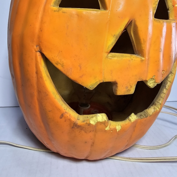 Gemmy Hard Foam Halloween Jack O Lantern Pumpkin Lantern Light Up, - Picture 10 of 16